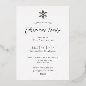 Goudkerstboomsneeuwfeest nodigt echt uit folie uitnodiging (Achterkant)