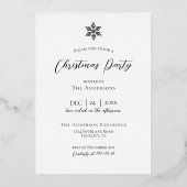 Goudkerstboomsneeuwfeest nodigt echt uit folie uitnodiging (Achterkant)