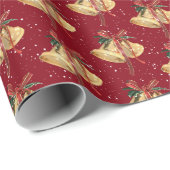 Goudkerstcellen en sneeuwvlokken cadeaupapier (Rol Hoek)