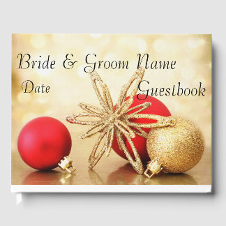 Goudkerstfeest met kerstcadeau gastenboek