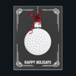 goudkerstKaarten voor krijtborden Feestdagenkaart<br><div class="desc">ornament Holiday Greeting Kaarten van het krijgsraad golfbal . Professionele vakantiekaarten zijn industriespecifieke vakantiekaarten. Deze speciale vakantiekaarten zullen uw feestelijke groeten een beetje uniek maken</div>