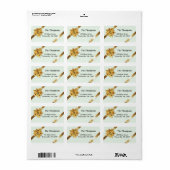 Goudkerstmannetjes en linten etiket (Full Sheet)