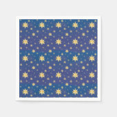 Goudkerststerren op blauw servet (Voorkant)