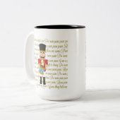 Goudkersttentromboemjongen Tweekleurige Koffiemok (Voorkant links)