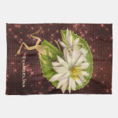  goudkikker Lily Pad Floral  Theedoek (Horizontaal)