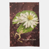  goudkikker Lily Pad Floral  Theedoek (Verticaal)