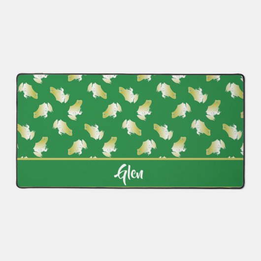 Goudkikkers op groen bureaumat (Voorkant)