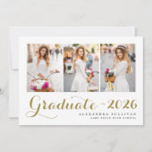 Goudklas van 2026 Foto Collage Afstuderen Kaart (Voorkant)