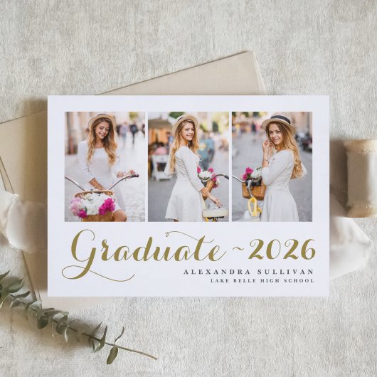 Goudklas van 2026 Foto Collage Afstuderen Kaart