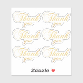 Goudklassieker bedankt. Elegant typografie bruilof Sticker