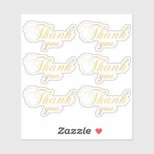 Goudklassieker bedankt. Elegant typografie bruilof Sticker
