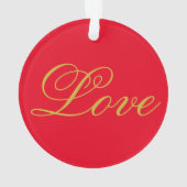 Goudkleur Schrift Rood Liefde Bruiloft Calligrafie Ornament (achterkant)