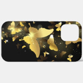goudkleur vlinder, achtergrond, ontwerp, glinstere Case-Mate iPhone case (Achterkant (horizontaal))