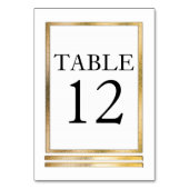 Goudkleur | Wit Modern Eenvoudig Elegant Kaart (Achterkant)