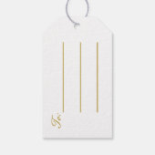 Goudkleurig cadeaukaartje cadeaulabel (Achterkant)