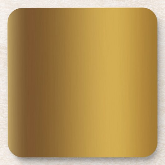 Goudkleurig geborsteld bier onderzetter (Voorkant)