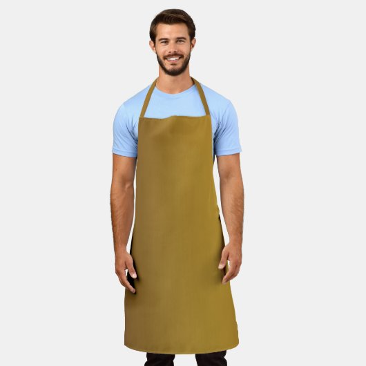 Goudkleurig geborsteld schort (Gedragen)