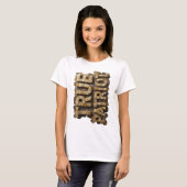 Goudkleurig Geld Modern Design T-shirt (Voorkant volledig)