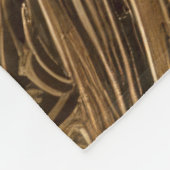 Goudkleurig Gequilte Abstract Ontwerp Fleece Deken (Hoek)