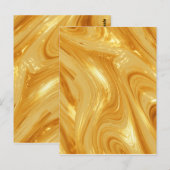Goudkleurig, goud glanzend, briefkaart (Voorkant / Achterkant)
