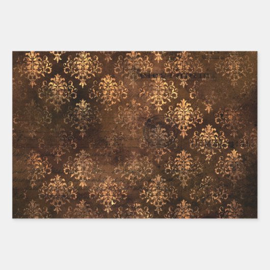 goudkleurig  gouddampverlooppapier inpakpapier vel (Voorkant 3)