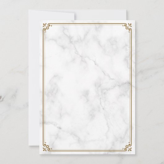 goudkleurig marmer Islamic Weddenschap Kaart (Achterkant)
