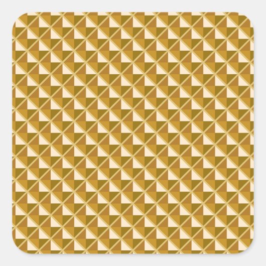 Goudkleurig, metallisch uiterlijk, bestudeerd rast vierkante sticker (Voorkant)