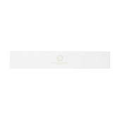  goudkleurig monogram bruiloft uitnodigingen wikkel (Vlak)