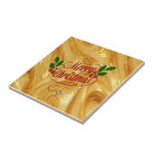 Goudkleurig, Prettig kerstfeest, Tegeltje (Zijkant)