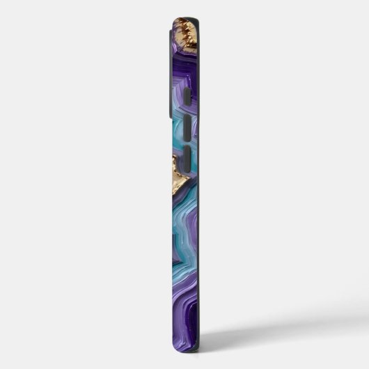 goudkleurige Abstracte geode Case-Mate iPhone Case (Achterkant / Links)