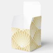 Goudkleurige Art Deco Design Bruiloft Bedankdoosjes (Geopend)