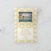 Goudkleurige Art Deco Design Bruiloft Dank u Bedankkaart (Binnen)