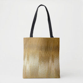 Goudkleurige bedrukte boodschappentas tote bag