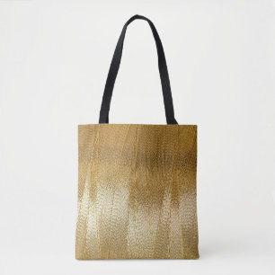 Goudkleurige bedrukte boodschappentas tote bag