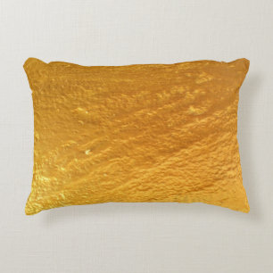 Goudkleurige betonwandtextuur abstract, oud, accent kussen