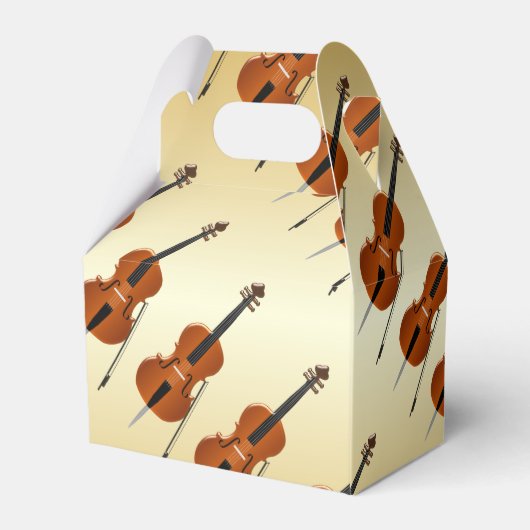 Goudkleurige cello bedankdoosjes (Achterkant)