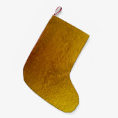 Goudkleurige cementwandtextuur abstract kleine kerstsok (Voorkant (Hangend))
