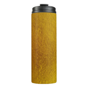 Goudkleurige cementwandtextuur abstract thermosbeker