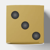 Goudkleurige dobbelstenen of matrijzen bedankdoosjes (Bovenkant)