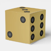 Goudkleurige dobbelstenen of matrijzen bedankdoosjes (Achterkant)