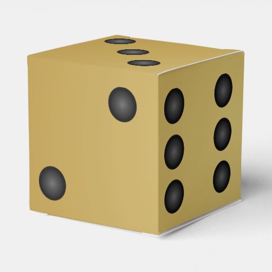 Goudkleurige dobbelstenen of matrijzen bedankdoosjes (Achterkant)