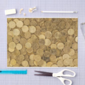 Goudkleurige euromunten tissuepapier (Craft)