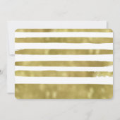 Goudkleurige formele script einsteinladingskaart aankondiging (Achterkant)