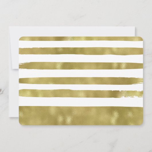 Goudkleurige formele script einsteinladingskaart aankondiging (Achterkant)