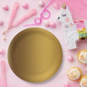 Goudkleurige, geborstelde gouden kleur papieren bordje (Feest)