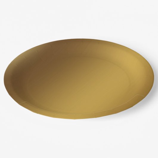 Goudkleurige, geborstelde gouden kleur papieren bordje (Gekanteld)