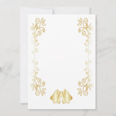 Goudkleurige klokken ontwerp bruiloft save the date (Achterkant)