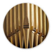 Goudkleurige orgelpijpen keramische trekkracht keramische knop (Voorkant)