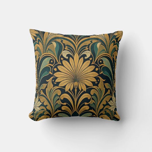 Goudkleurige print kussen (Voorkant)