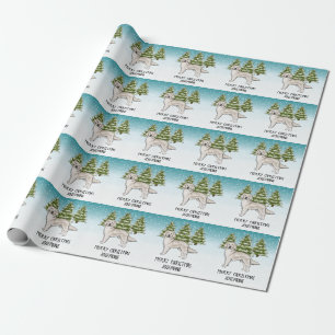 Goudkleurige Retriever Hond Kerstmis Aangepaste Te Cadeaupapier